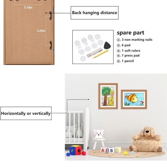 Veelot 1PK Kids Art Frame Front Opening Changeable Kids Artwork Fram - Picture 9 of 9